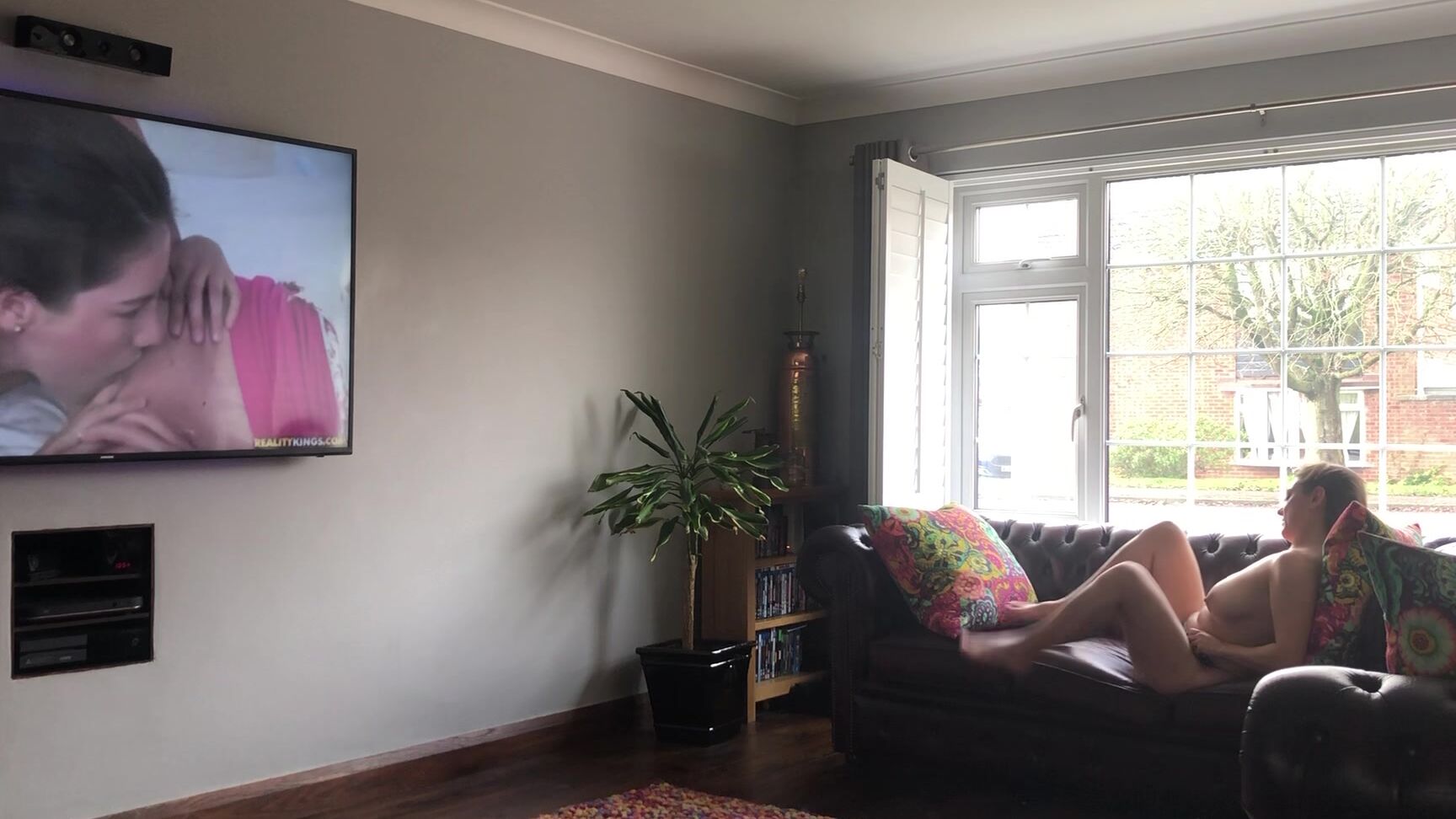 "SuzieLove212" big tits, fingering, masturbation, milf, voyeur Watching Porn amp Masturbating by Window manyvids