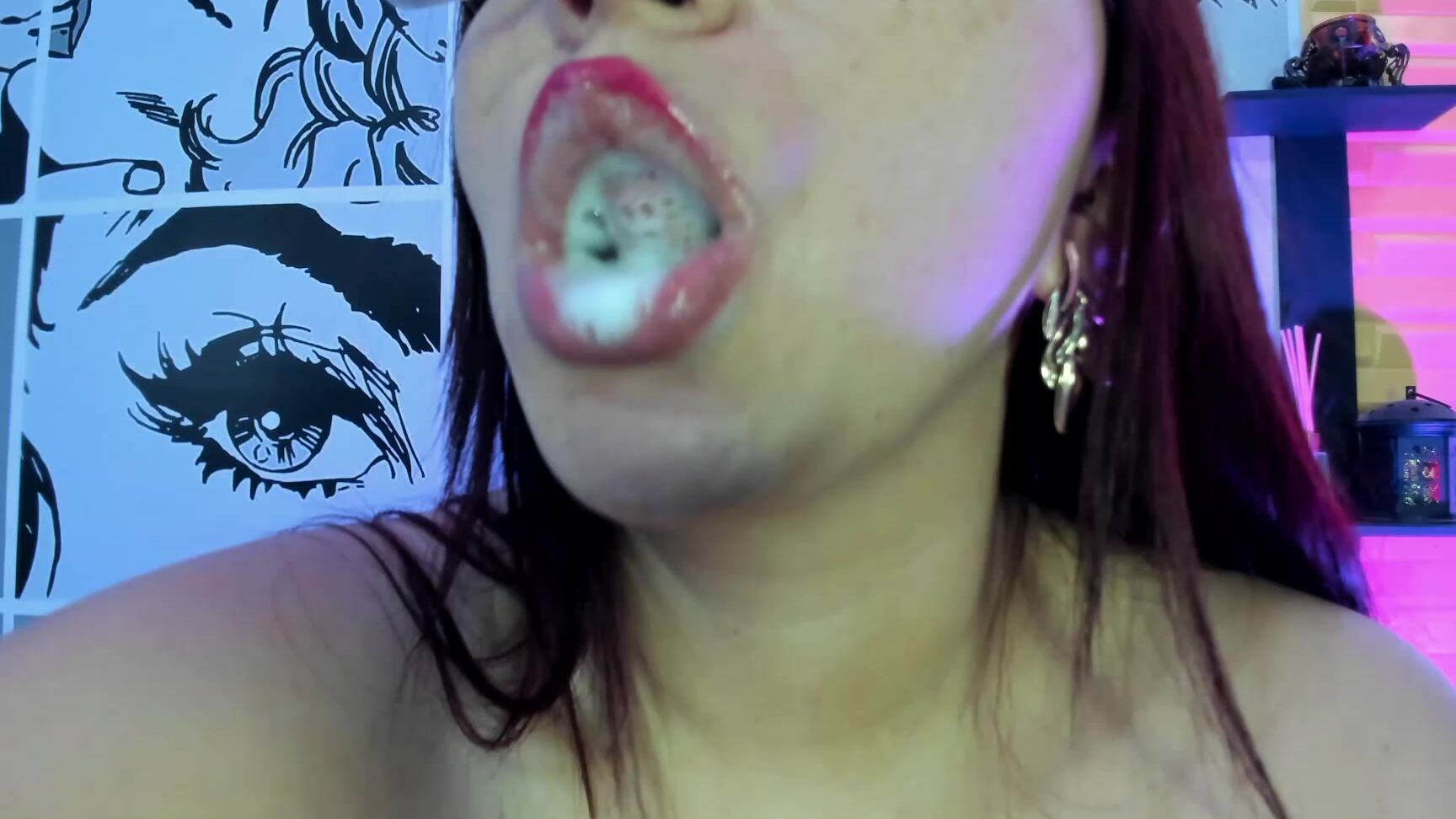 "Coconutsex" mouthfetish, sloppy, spitfetish, swallowingdrooling, tonguefetish spit enthusiast spit lover manyvids