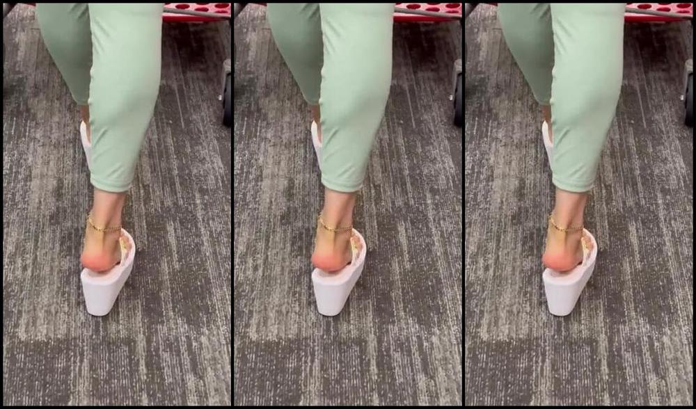 Lilmisdry Nicknamed Lilmisdry Foot Fetish 09 08 2023 Onlyfans Video Walking In My White Wedges Part 1