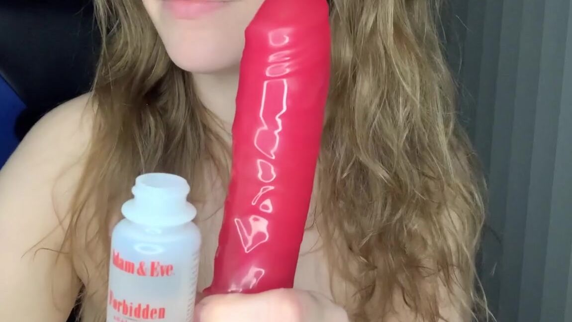 Jennaize Nicknamed Jennaize Onlyfans Stroking A Hot Pink Dildo With Lube