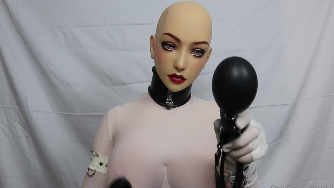 Dollified Nicknamed Dollified Onlyfans Your Big Tittied Silicone Doll Playing With An Inflatable Gag In Her Mouth