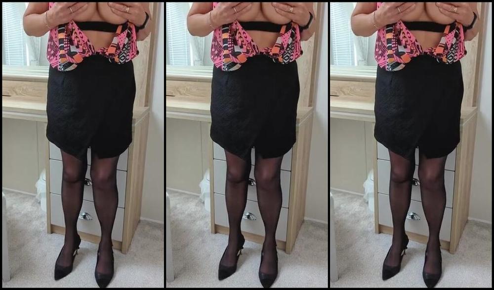 Mrs Sandie Nicknamed Mrssandie Onlyfans 09 08 2023 Skinny Legs In Black Stockings And Sling Back Heels Sticking Out A Short Skirt Big Gilfy