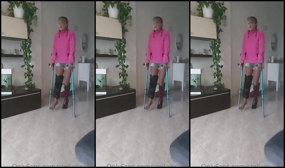 Stella Girasole Nicknamed Stellagirasole 05 21 2023 Onlyfans Video Stampellando In Casa Con Tutore