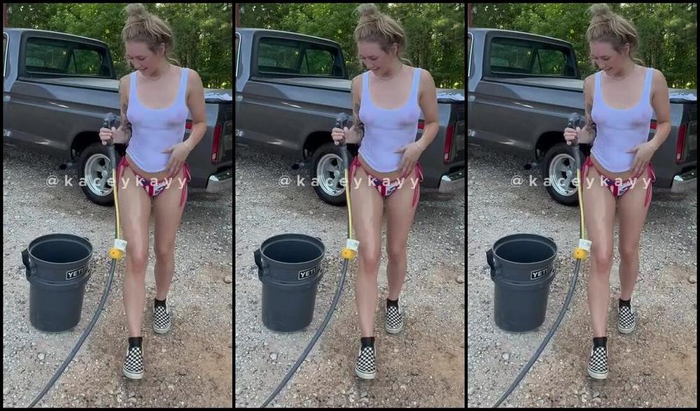 Kacey Kayy Nicknamed Kaceykayy 07 07 2025 Onlyfans Video Quick Rinse After Washing The Truck N