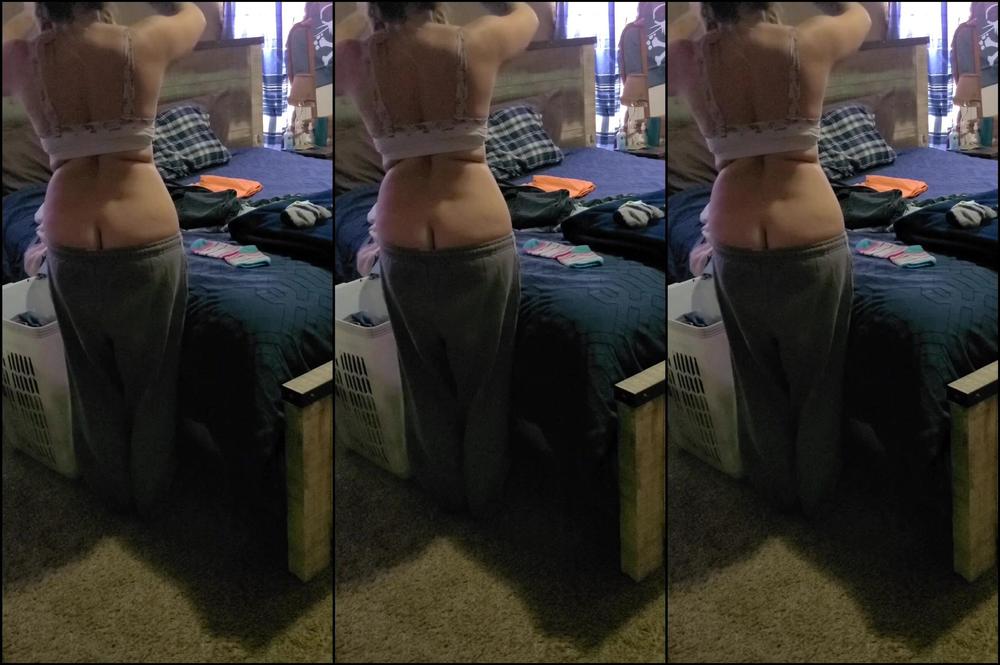 "KittyUV" amateur, ass, butt, fat, housecleaning Butt Crack Folding Laundry Manyvids