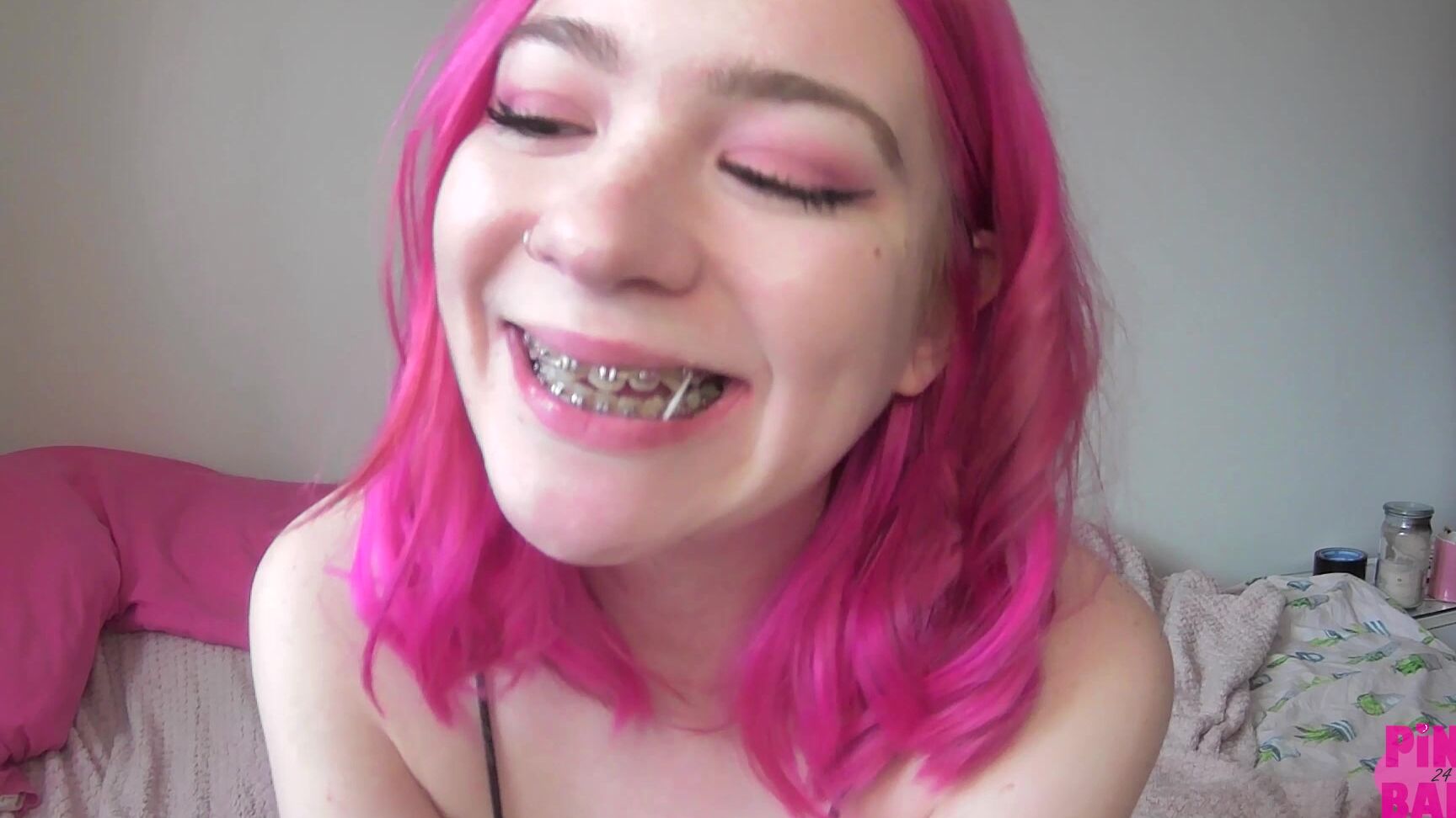 "pinkbaby24" joi, braces, jerk off instruction, mouth fetish, british braces JOI Manyvids