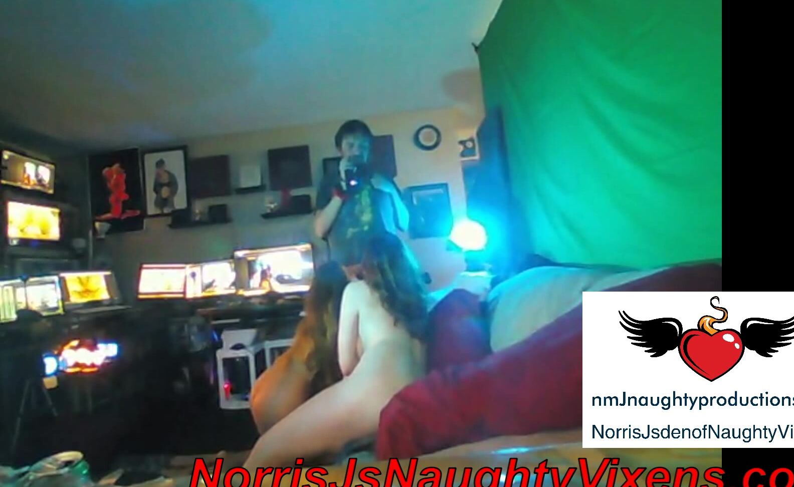 "nmjnaughtyvixens" bigboobs, blowjob, brunette, doggystyle, fucking Spycam of me fucking Autumn amp her friend manyvids