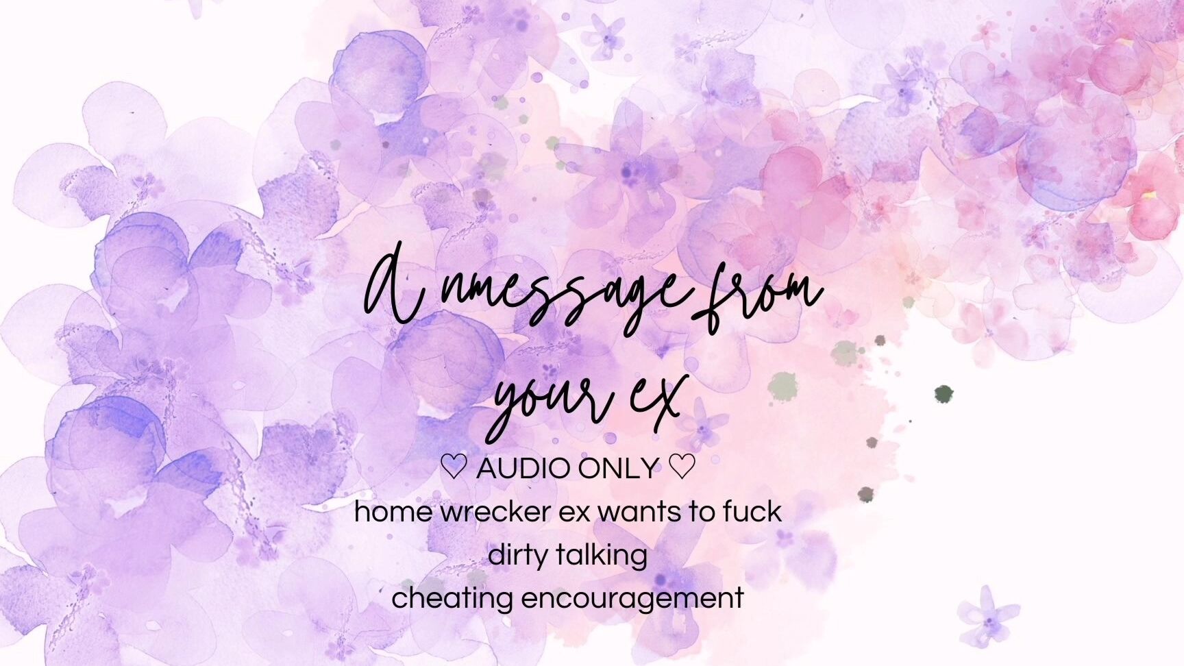 "Blondesugar93" anal, audioonly, cheating, dirtytalking, sexting A tempting message from your ex manyvids