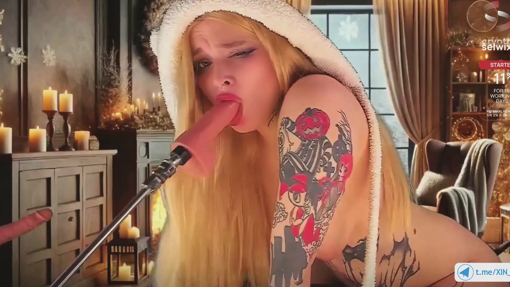 Deepthroat Obsession Blonde Moans As She Fills Her Throat Xinsea