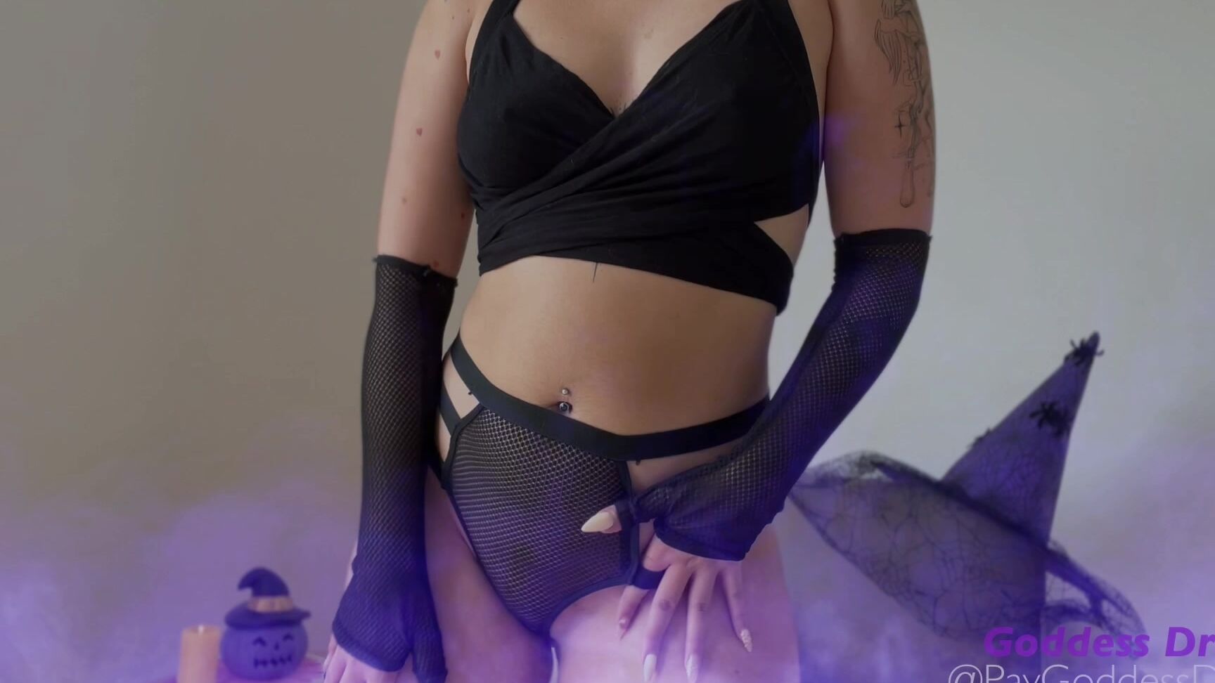 "GoddessDri" halloween, femdom pov, imposed bi, mesmerize, mind fuck Spell Addicted to Dicks manyvids
