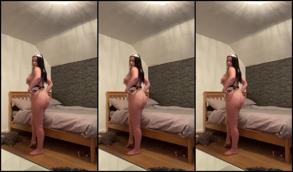 "Tiffanybabe01" masturbation, teens (18+), 18 & 19 yrs old, amateur, french maid fetish Teen Dressed as Maid gets Horny manyvids