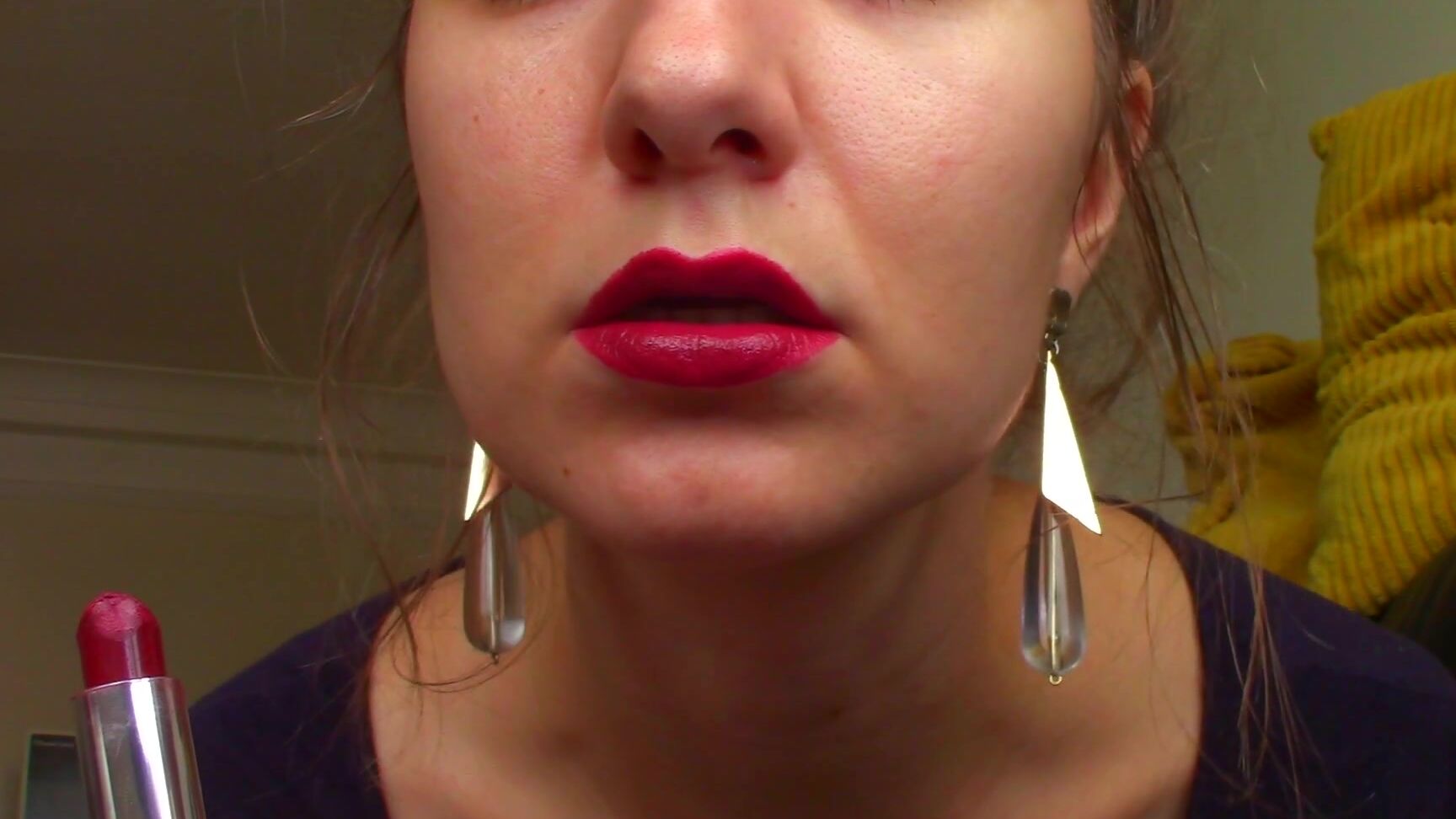 "Goddess Vanessa" executrix, femdom pov, lip fetish, lipstick fetish, mesmerize Poison Red LIPSTICK Executrix Manyvids