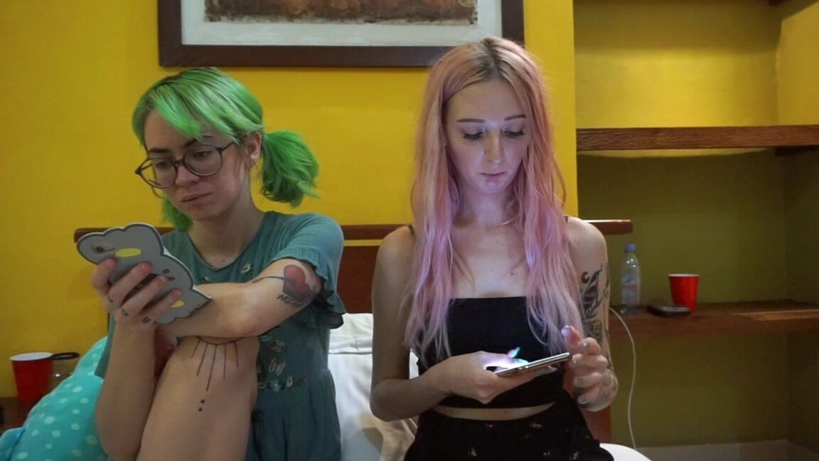 "HARPERMADI" lesbians, tattoos, girl girl, hair color, ignore 349 Two Babes Ignoring You Manyvids