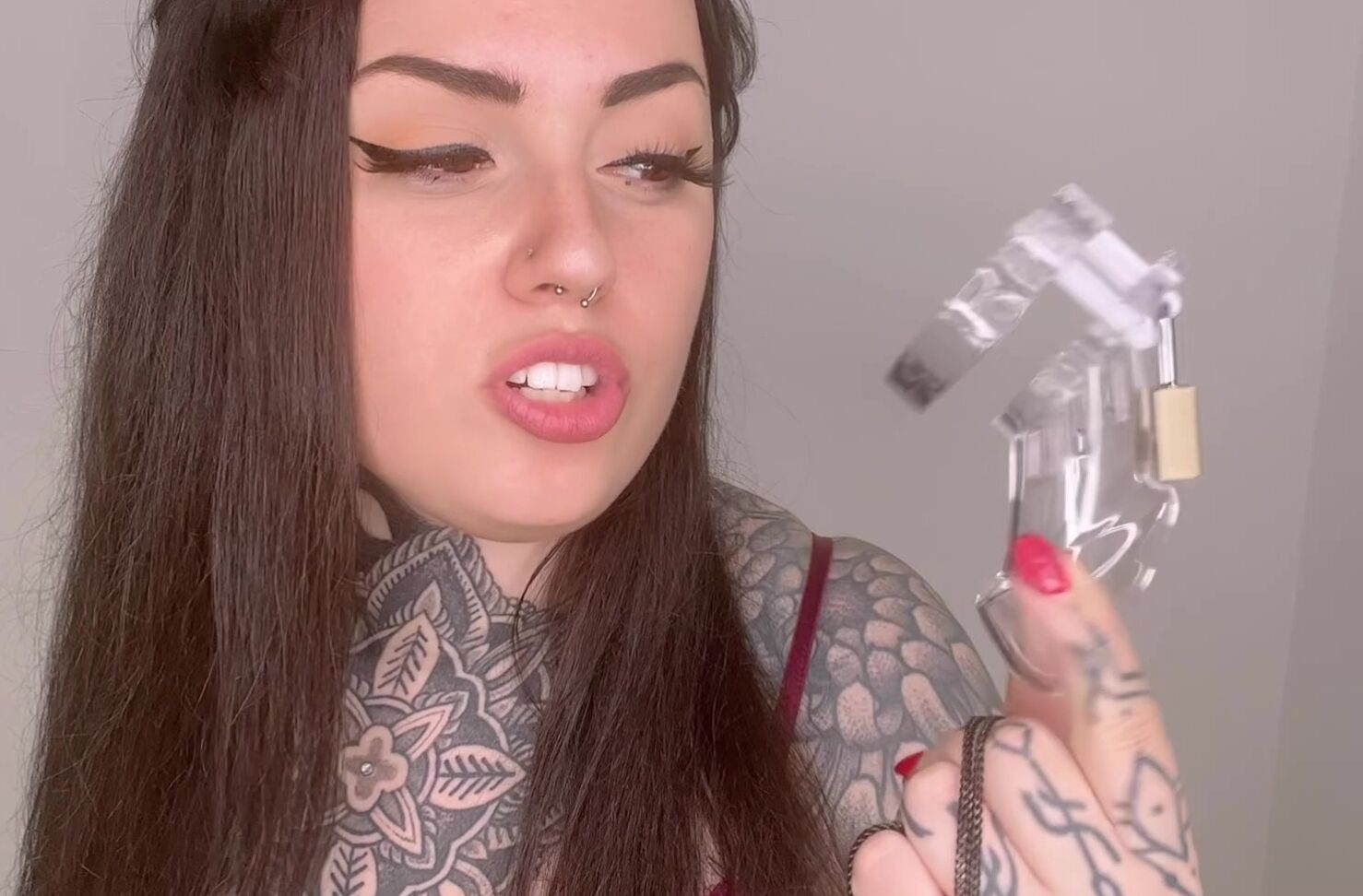 "MissValentina" chastity, chastitydevices, femdom, femdompov, keyholdingandchastity Your Dicks Going To Be Caged Manyvids