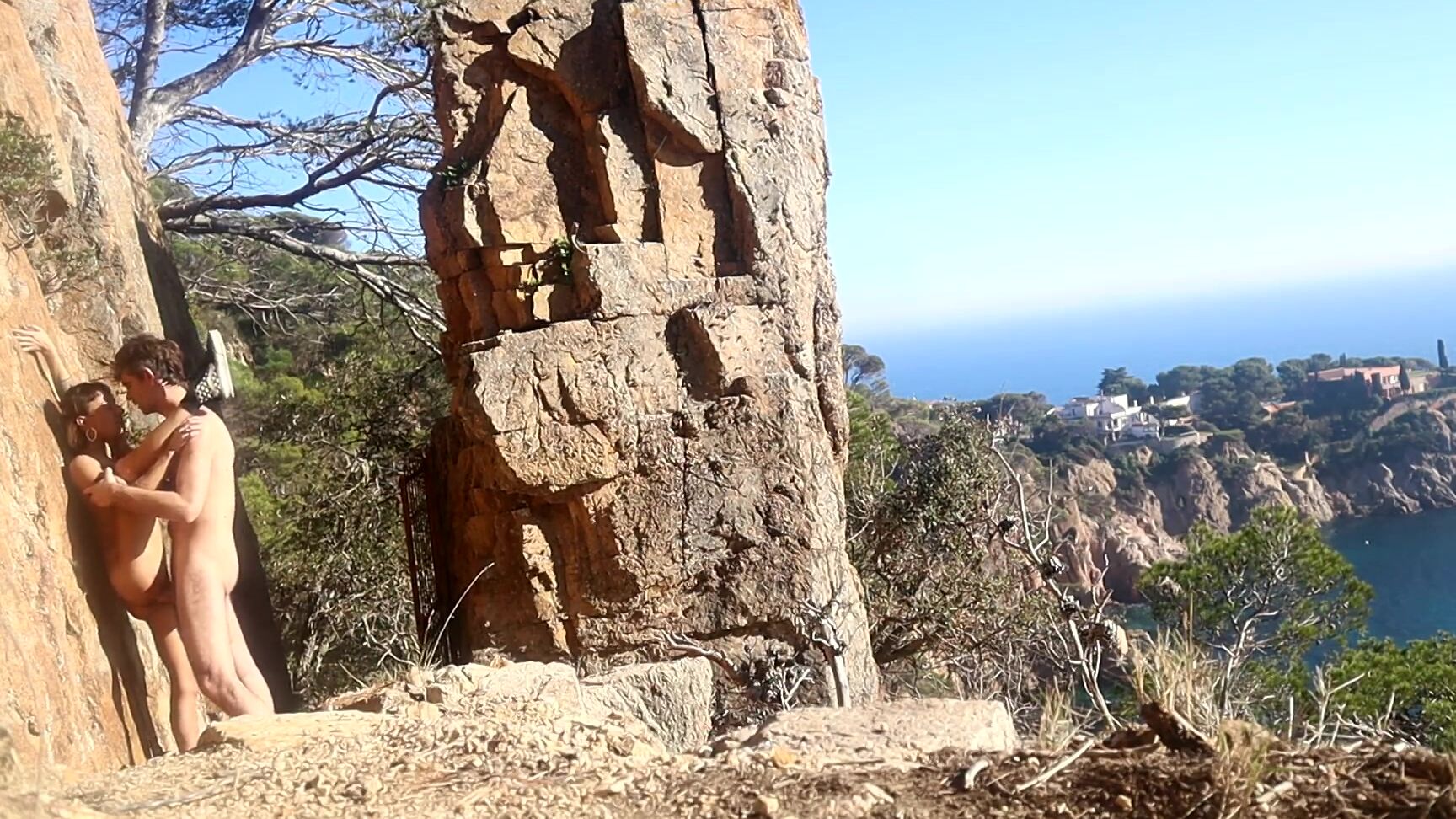 Hot Пара На Улице Секс Посреди Дорожки Любительское