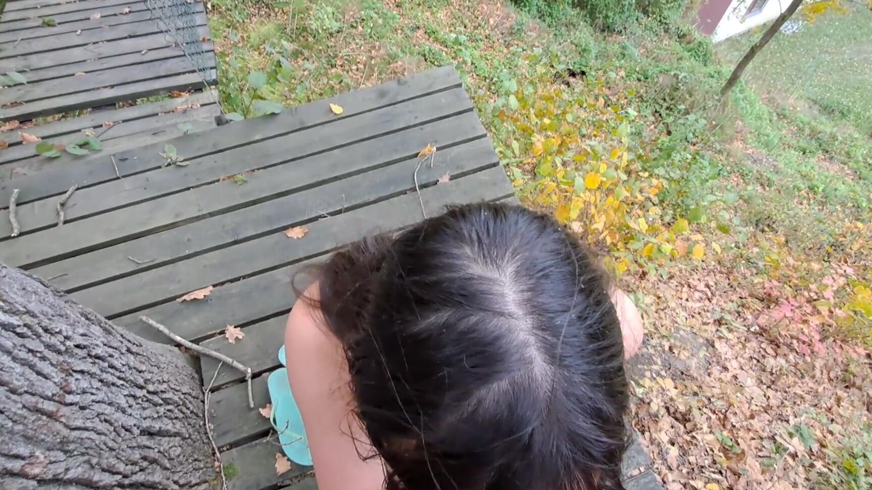 Голая Лесная Нимфа Делает Минет И Принимает Сперму В Рот