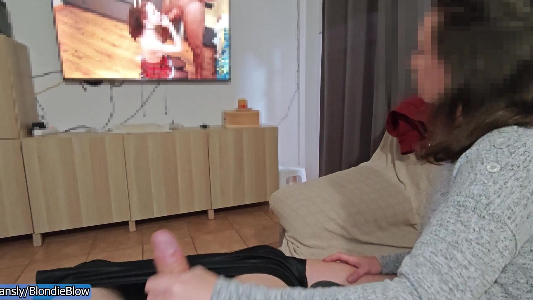 Handjob To My Husband While He Watches Porn On Tv Pornhub Com