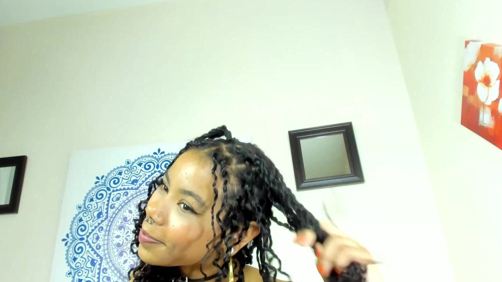 "Coconutsex" deepthroat, drool, ebony, fingerfucking, masturbation Intense Masturbation with a Rough Edge Manyvids