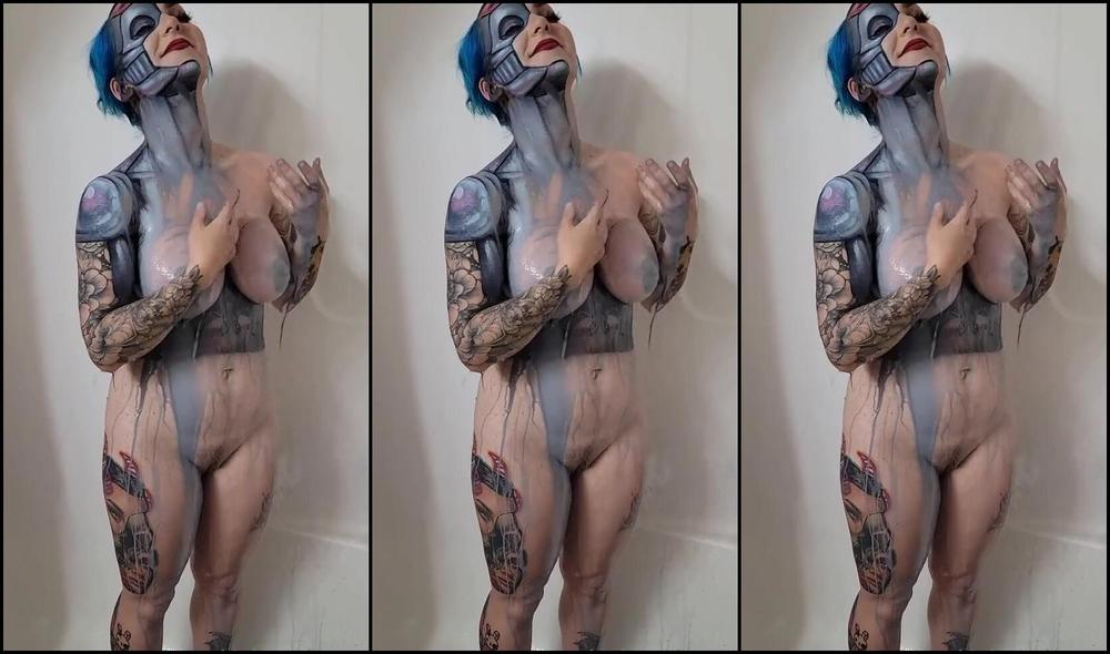 Alien Trash Kitty Nicknamed Alientrashkitty 02 13 2023 Onlyfans Video Bodypaint Post This Was The Cyborg 18 I Painted During Halloween