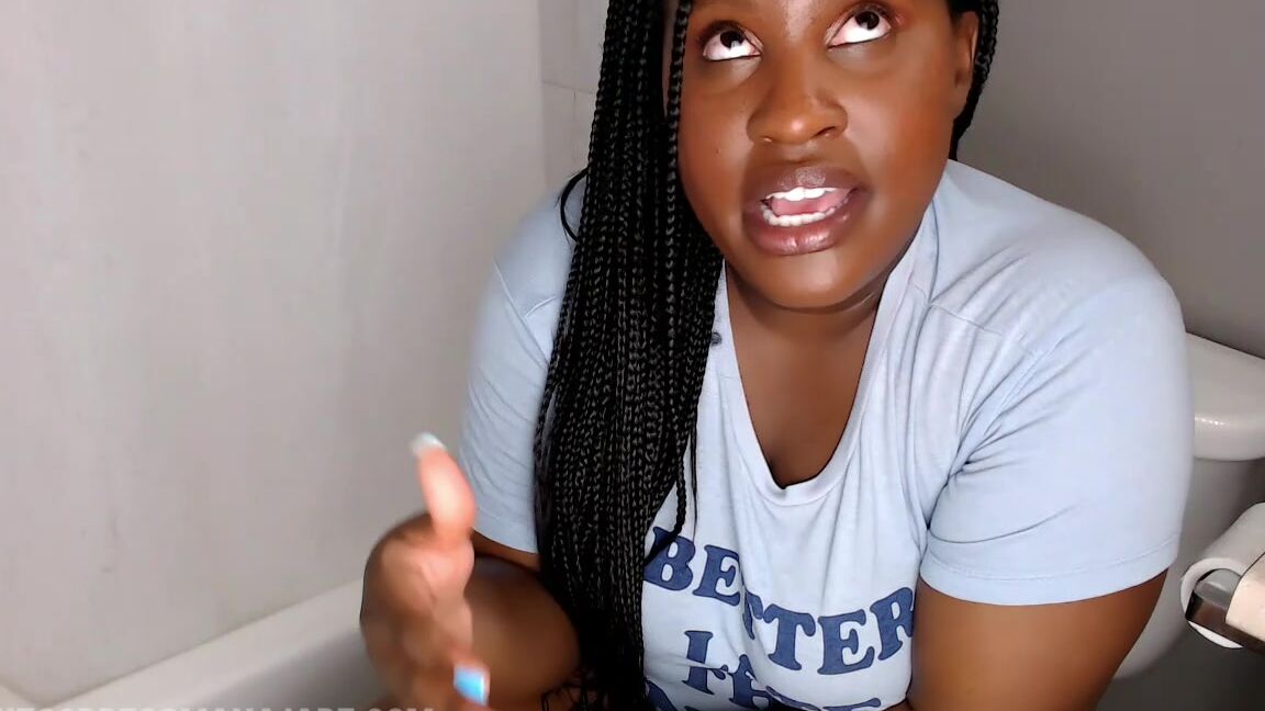 "UnfriendlyBlckHottie" ebony ass fetish, ebony female domination, smell fetish, toilet fetish, toilet humiliation Waste Sniffer Manyvids