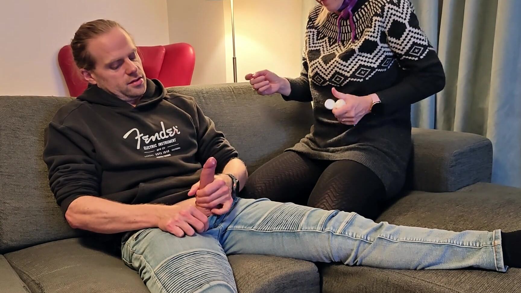 Why Would You Wanna Watch Tv When You Can Get A Hand And Blowjob Pornhub Com