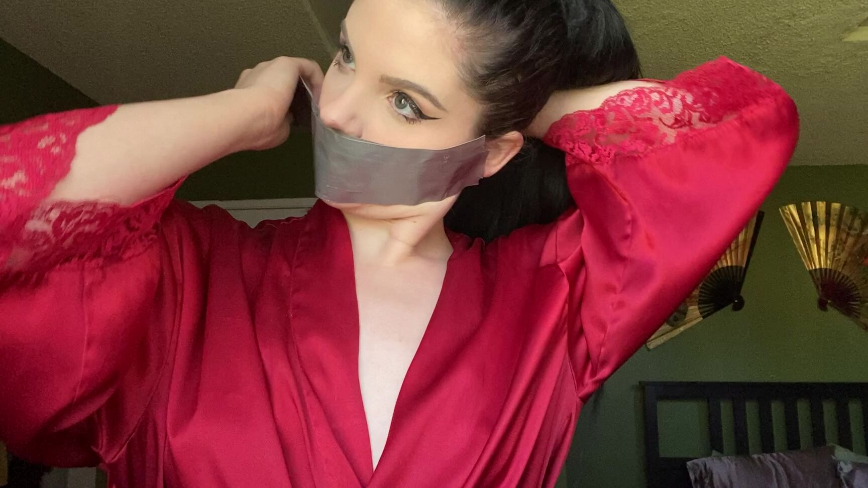 "DandyinDistress" gag, tapebondage, vintageretrohair Tape Gag Fun Manyvids