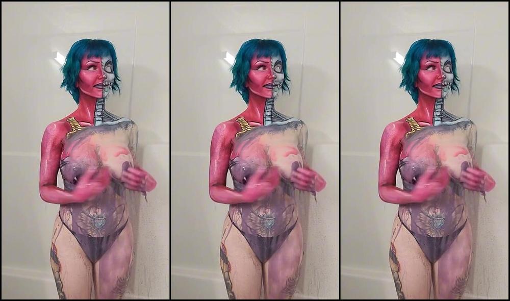 Alien Trash Kitty Nicknamed Alientrashkitty 11 05 2025 Onlyfans Video I Bodypainted An Original Design For Halloween This Year It Took Me 9