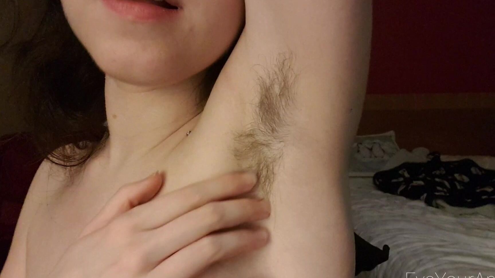 "EveYourApple" joi, armpits, hairy armpits, licking, smell fetish Lick My Hairy Armpits JOI Manyvids