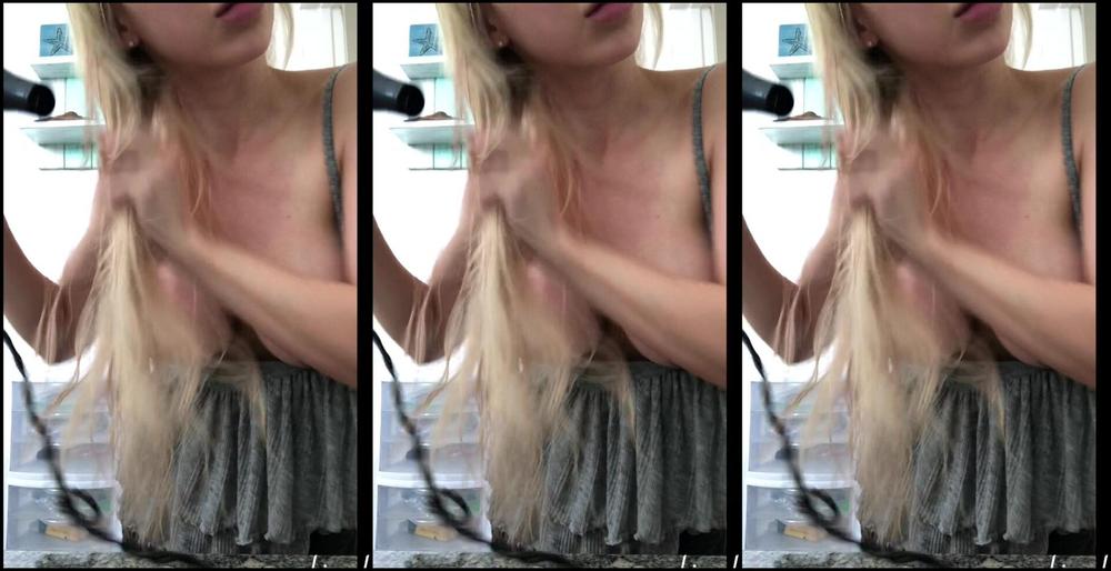 "Alix Lynx" blonde, hairbrush, hairstyles, longhair, wetlook Blow Drying My Hair Manyvids
