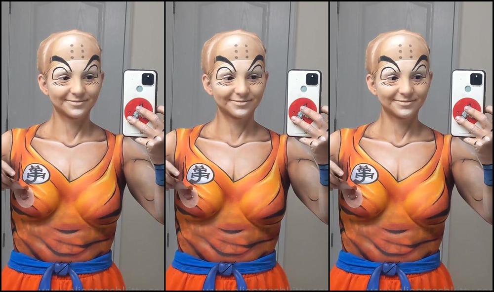Alien Trash Kitty Nicknamed Alientrashkitty 03 22 2023 Onlyfans Video Krillin Bodypaint Wash Off Video