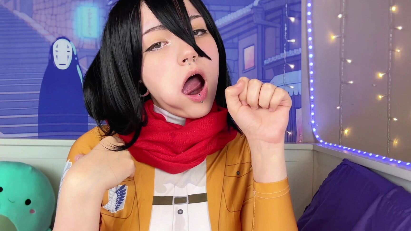 "DogWife" ahegao, anime, blowjob, cosplay, tonguefetish Mikasa wants to suck your cock Blowjob Simulation Manyvids