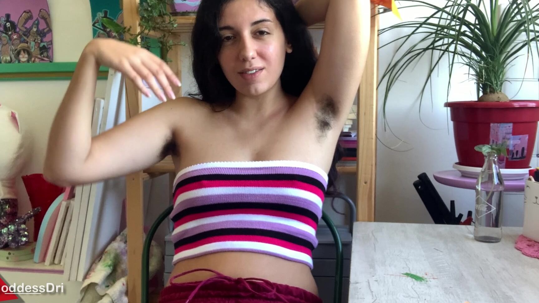 GoddessDri dominates in Hairy Goddess POV with sensual domination and armpit worship