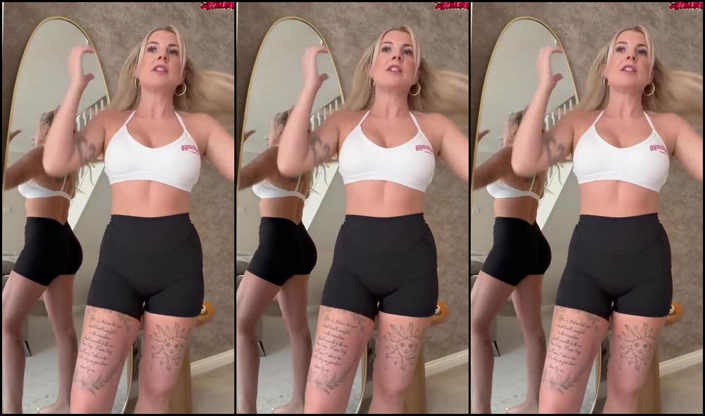 Emily Walters tries on gym clothes and gets dominated by her feet in Onlyfans Video Hauli Am In Love With My New Outfits