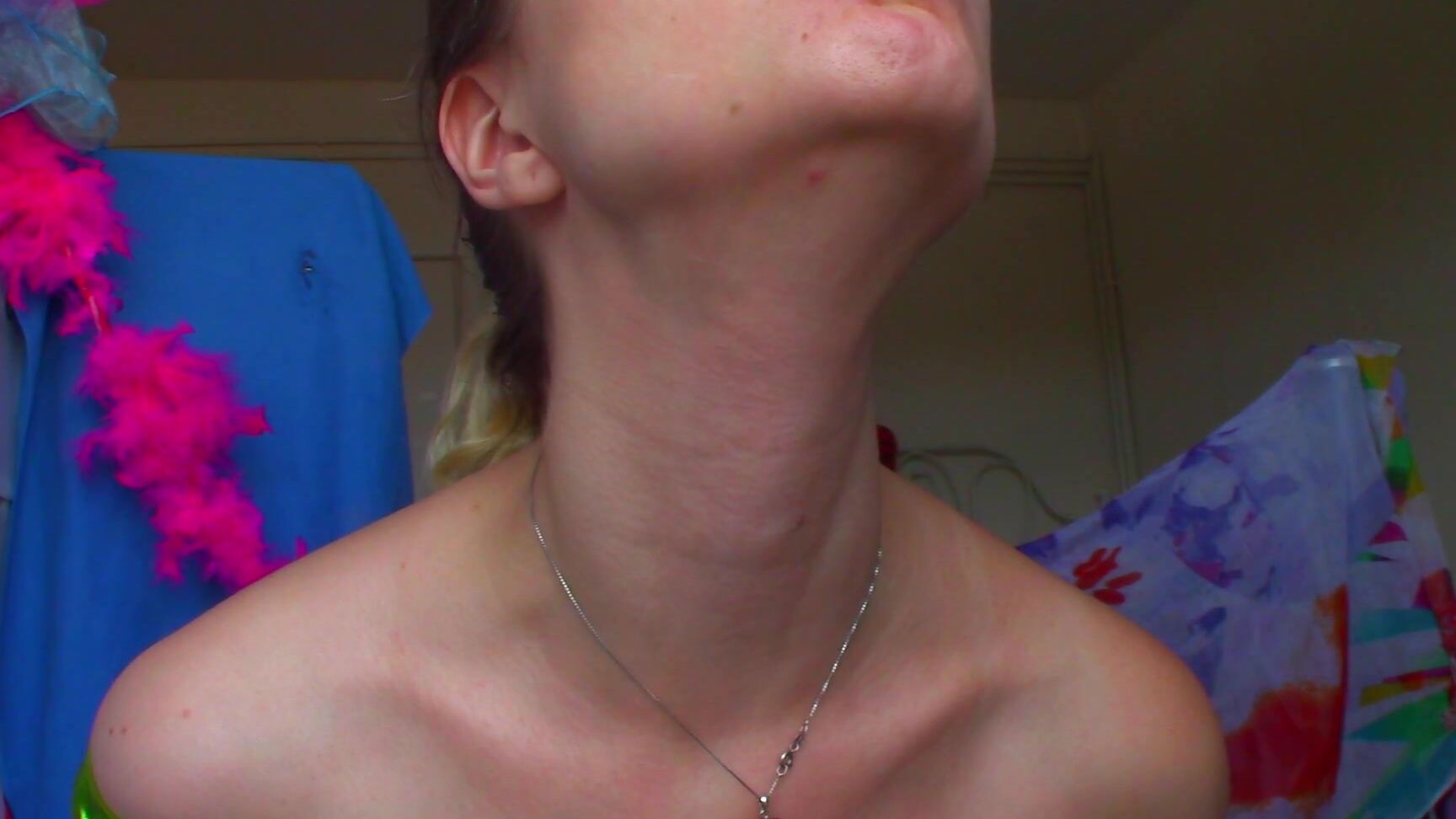 "Goddess Vanessa" exercise, neck brace fetish, throat fetish Painful NECK Exercises Manyvids