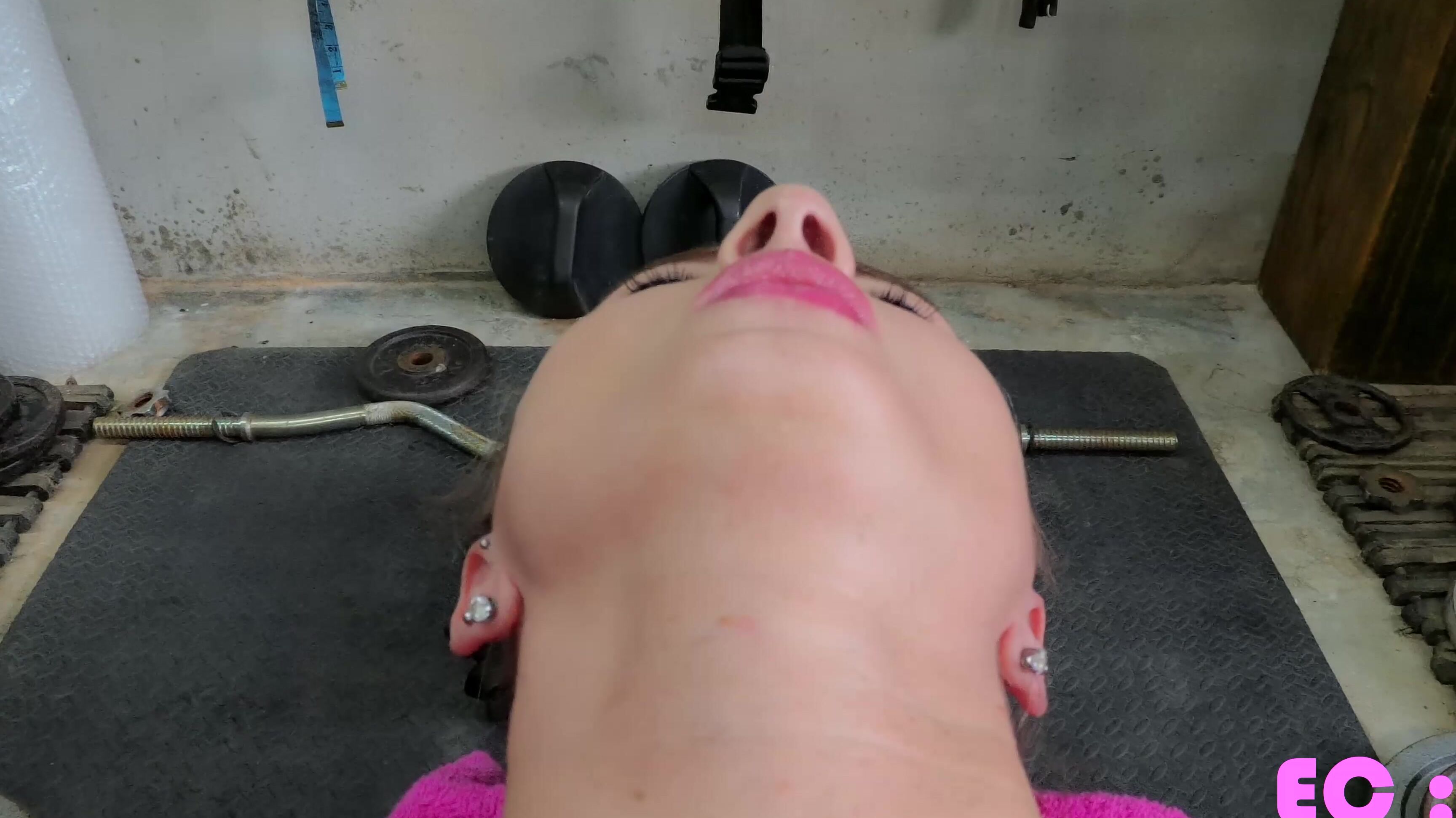 Pinkcandyec Oiled Up Maturbation Nostril Close Up And Deepthroated