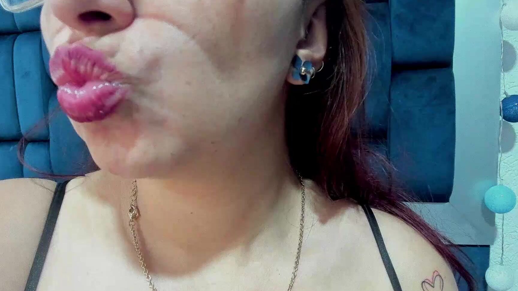 Coconutsex drools and gags on a wet, sticky spit fetish