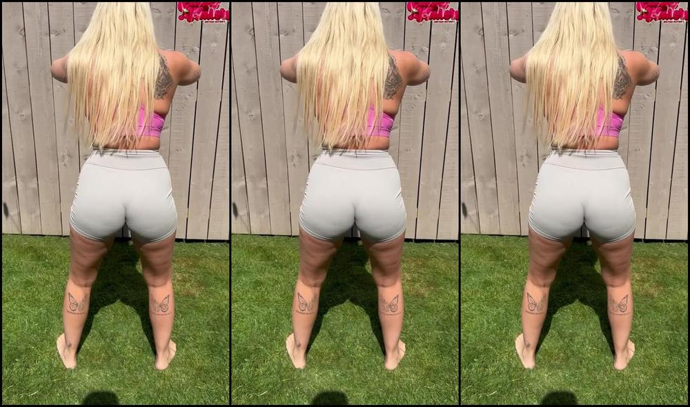 Emily Walters dominates Nicknamed Hotwifeemilyuk with her feet & Squat Challenge