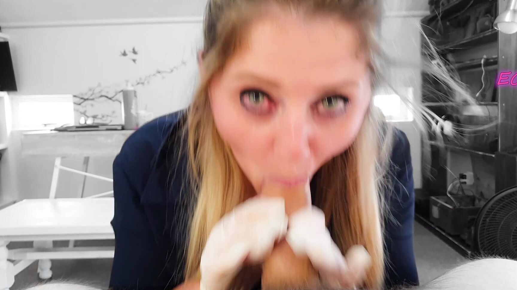 Pinkcandyec Sloppy Glove Blowjob