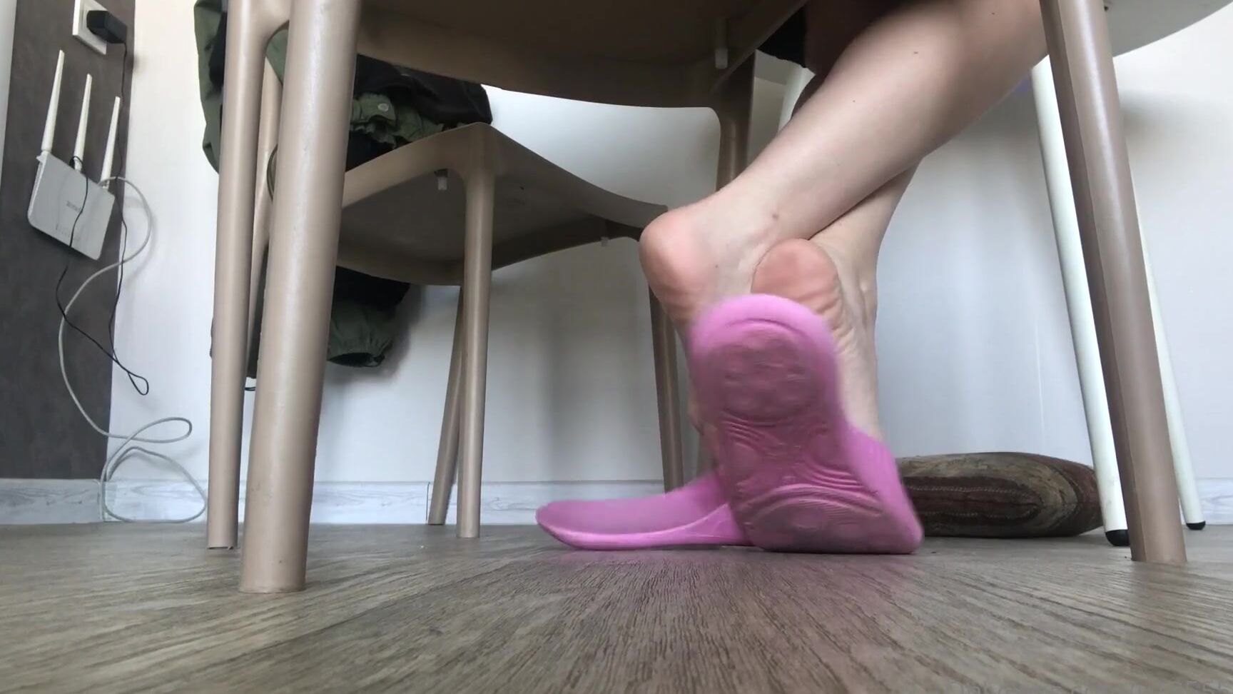 Watch Kathrynne Feetgoddess tease and dominate in Onlyfans Video Slippers Feet Tease