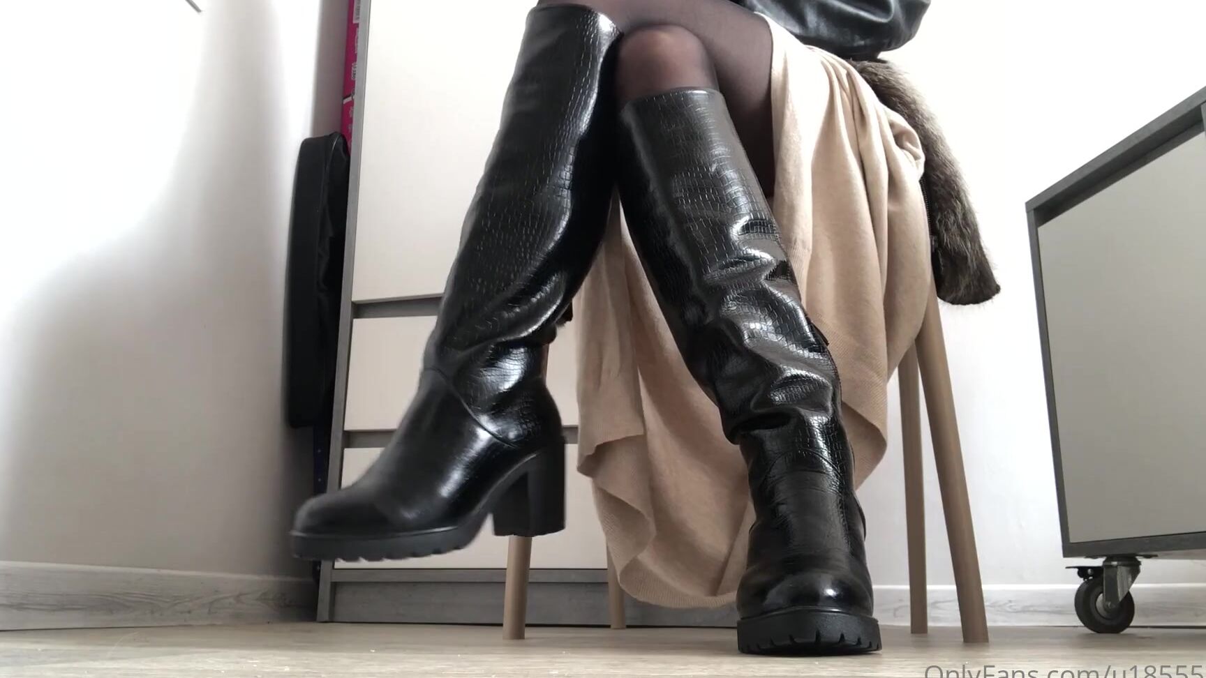 Watch Onlyfans Video of My Feet Goddess Kathrynne Feetgoddess worshiping my boots