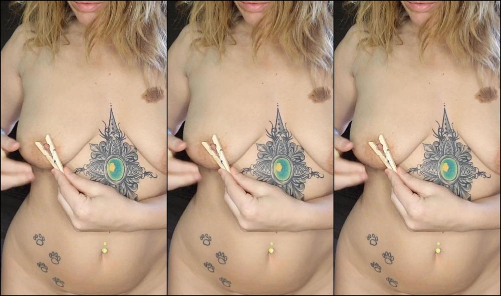 "KittyUV" amateur, dirtyfeet, footfetish, milf, nippleclamps Nipple Clamps and Dirty Feet Manyvids