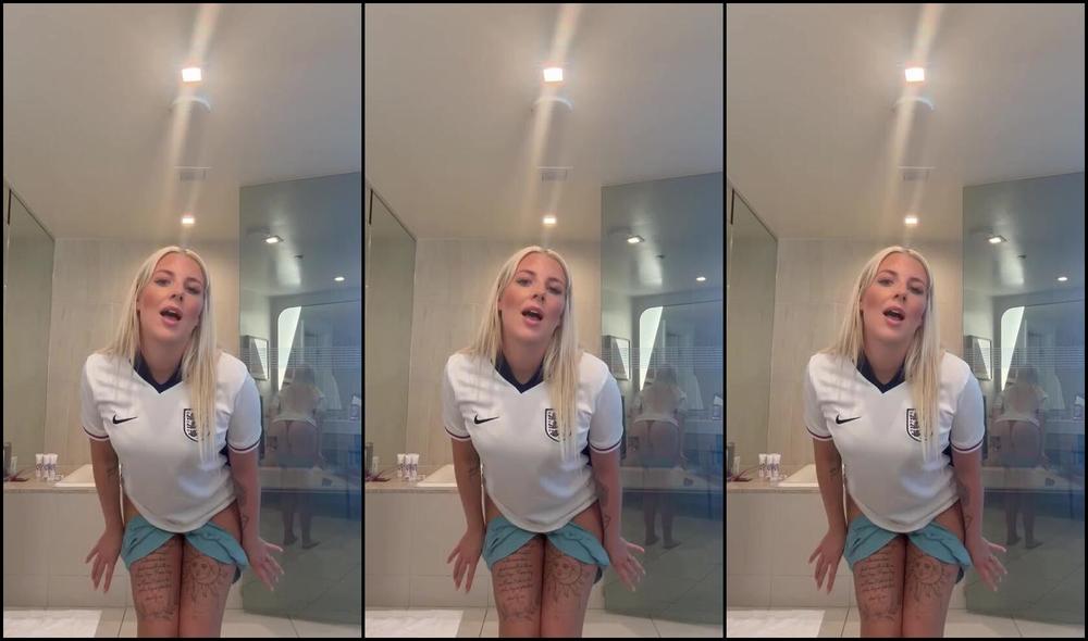 Emily Walters dominates her sub with her feet and femdom skills in Onlyfans Video Come On England Put Your Predictions Below