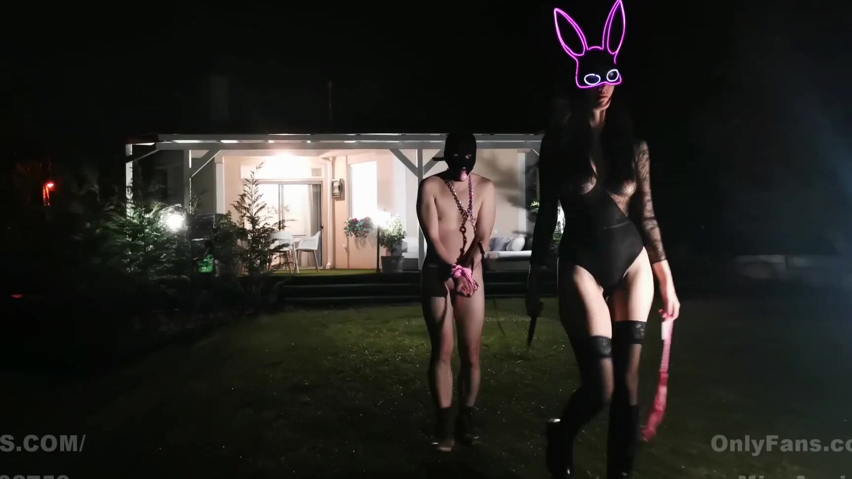 Missannie 04 07 2024 - Onlyfans femdom mistress dominates her man in the garden