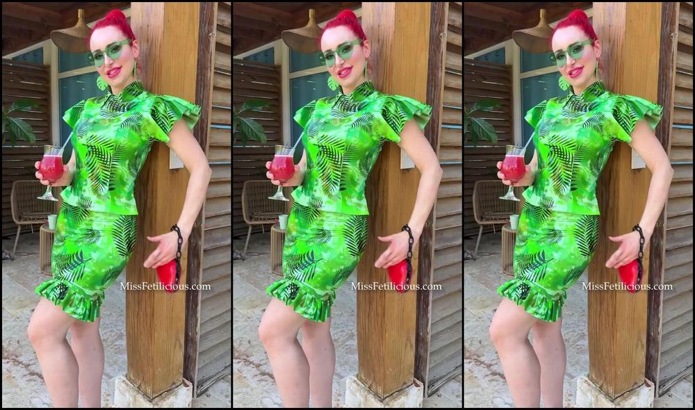 Miss Fetilicious is a naughty drinker in Paradise Onlyfans Video Cocktails