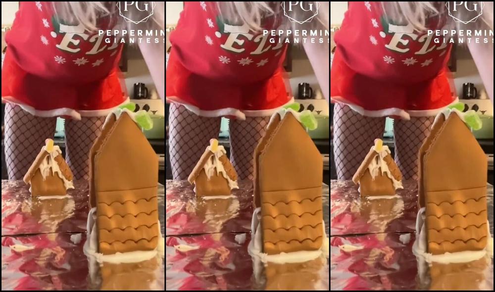 Peppermint Giantess Nicknamed Peppermintgiantess 12 12 2025 Onlyfans Video 73 Giantess In 8Inch Heels Decorates The Gingerbread Village From Yesterday