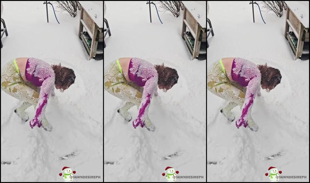 Onlyfans presents Nicknamed Dawndesire in a steamy video featuring snow fun and dawndesire