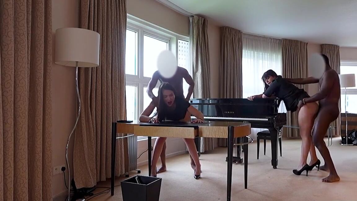 "Alice Drake, Lucy Cherry" Blowjob, Prone Bone, Foursome, Anal Doggy, All Sex, Anal, Cowgirl, Double Penetration, Missionary, Facial, Open Mouth Facial, Spit Roast, Doggy Alice Drake, Lucy Cherry - French Thief Surprised To See Our Friend Getting Har