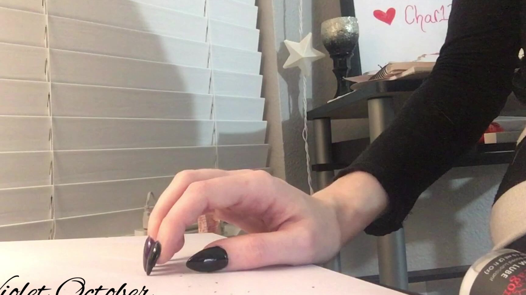 "VioletOctober" finger nail fetish, fingernail tapping, long nails, nails Finger Nail Fetish Manyvids