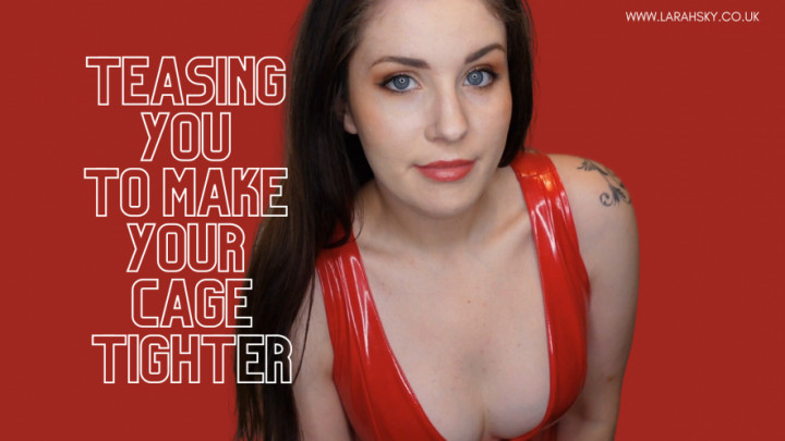 Poster for Manyvids Model - Teasing Your Cage - Larah_Sky - Chastity Devices, Key Holding & Chastity (Приспособления Для Целомудрия)