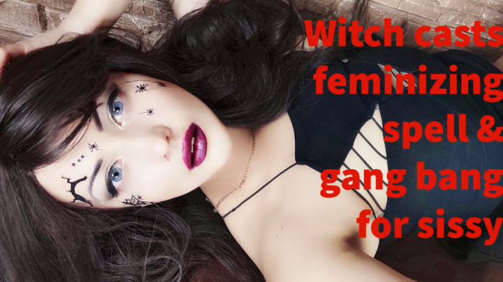 Poster for Manyvids Model - Juliacrown - Witch Casts Feminizing Spell & Gang Bang - Pantyhosedomination, Transformationfantasies (Трансформационные Фантазии)